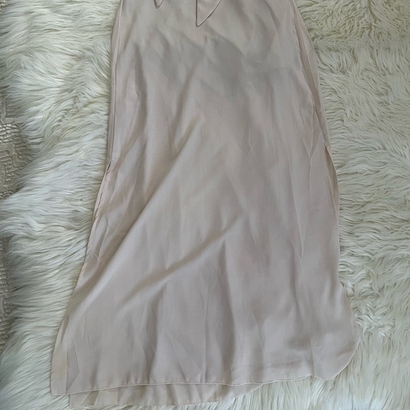 Elegant Cream Tie-Front Maxi Dress - Picture 8 of 9